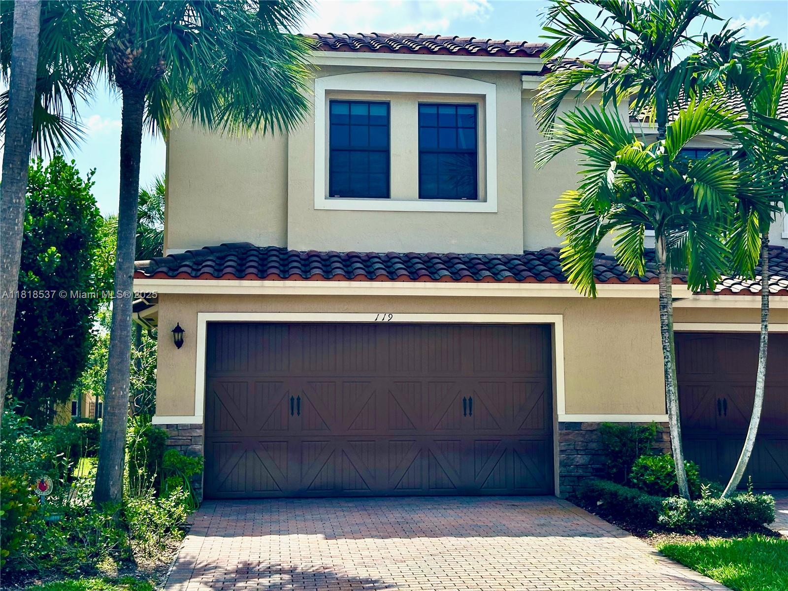Welcome to this beautiful corner townhouse in the desirable Riverwalk at Lago Mar. This stunning two-story home features 3 spacious bedrooms + loft, 2.5 baths, oversized 2 car garage & laundry room, perfect for families. Upon entry, you’re greeted by a grand living and family room ideal for entertaining. The 2nd floor offers light-colored engineered hardwood flooring, enhancing natural illumination. The oversized kitchen is a chef’s dream with wood cabinets, granite countertops & an island that overlooks a screened patio and large backyard, great for children. This 2013 construction is S. Florida storm-proofed w/ impact doors and glass & FPL switch & generator hook-up. Enjoy luxury living in this gated community with a resurfaced pool and lovely community areas. Close to top-rated schools.