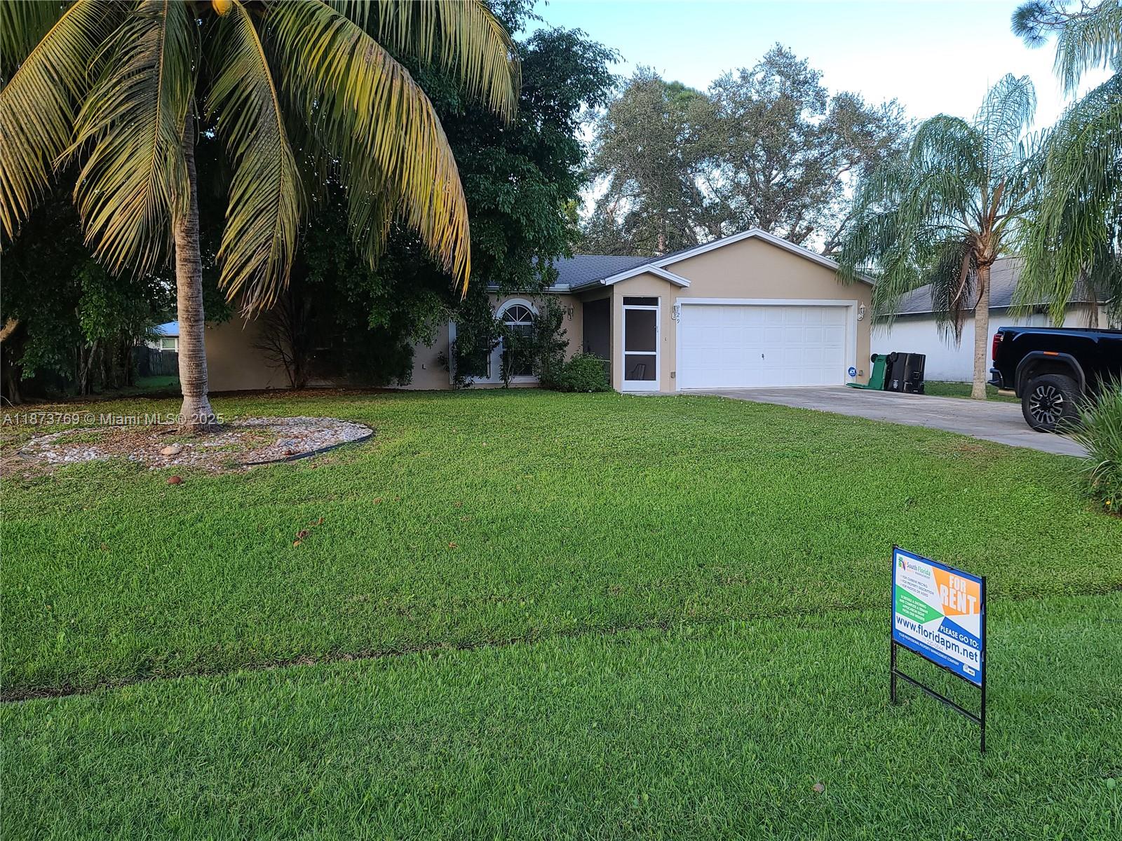 South Florida Realty Management is pleased to offer for annual rent this professionally managed 3 bedroom, 2 bathroom single family home; located in the Floresta area of Port Saint Lucie. Open floorplan, tiled throughout the common areas, split bedroom plan. Large partially fenced yard. Kitchen is newer with updated with cabinets, refrigerator, stove and microwave oven.