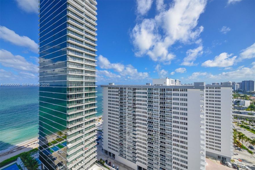 ON TOP OF THE WORLD — PENTHOUSE at THE HEMISPHERES. This beautiful 2BR/2BA has been completely remodeled with quality workmanship and exquisite finishes throughout. Thoughtful design, refined materials, and a clean, elevated aesthetic—nothing has been spared. Enjoy full-service oceanfront living with beach access/service, heated pools, fitness centers/sauna, tennis, pickleball, marina, on-site dining, mini-market, valet, and 24/7 security in prime Hallandale Beach.