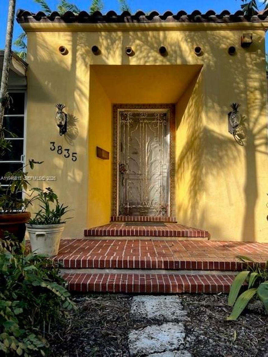 LOCATION!  Welcome Home to your Private Tropical Oasis....UTOPIA!  3/2+  Nestled  on a serene Cul De Sac!    Excellent OPPORTUNITY IN A PREMIERE SOUTH GROVE Neighborhood.  Renovate or Rebuild 1935 Architecture  on an Expansive Lush 11,000+SQ FT LOT featuring Botanical Gardens of Rare Palms and rare Tropical foliage  IMPACT Windows Overlook Zen Garden Views from All Rooms.  Foyer Entry, Fireplace, French Doors, Walk-In Closets, Large Rooms through out, Wireless Alarm System,   Automatic Garage Door Opener, Circuit Breakers, Gas oven/Range, 2 Refrigerators, Dishwasher, Blinds /shades, Washer Dryer
Public Roads, Street Lights. LEASE  OK!