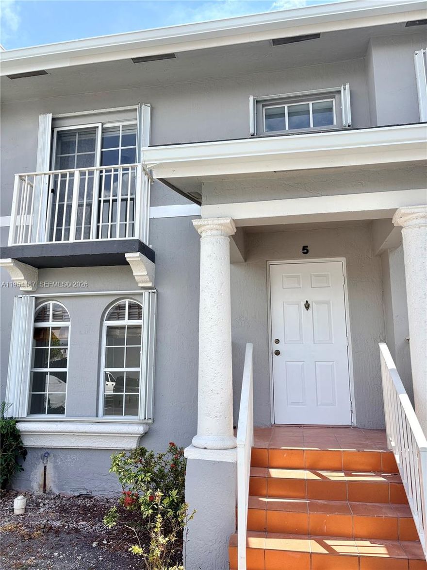 Welcome to Veranda, one of Doral’s most desirable gated communities! This spacious 2  bedroom,/2.5 bath townhouse offers bright living areas filled with natural light from the main living space and patio. New roof 2025, granite kitchen countertops, and ample spacious closets. Community amenities include 24 hr security, pool. Conveniently located near excellent schools, shopping, dining, and major highways. Seller motivated!price to sell