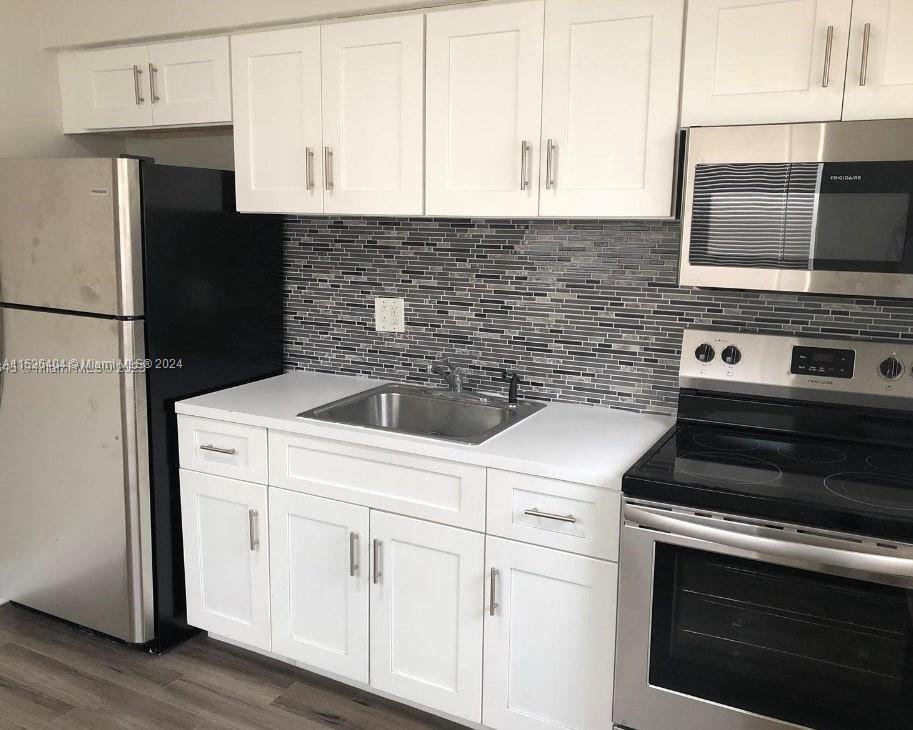 2 bed 1 bath apartment in Hallandale! Newly designed kitchen with new backsplash. Kitchen appliances, sink and faucet. Brand new bathroom, and more. 2nd Floor & Corner Unit. $200.00 Refundable Water Deposit due upon move in. Apartment is being rented AS IS. Pet Friendly w/$35 added to rent. Monthly gross household income requirements are 3x the base rent, no evictions, no violent criminal history, 1st, last, security to move in.