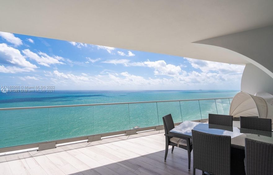 Welcome to tastefully furnished spectacular floor thru residence in dreamy Jade Signature. This 3 bedroom 4.5 bathroom and a den, features state-of-the-art finishes and appliances, beautiful flooring, and custom closets and window treatments topped off with stunning ocean and intercontinental views. This newly completed building offers 5-star hotel-like amenities and services. Wait no more the luxury lifestyle of Sunny Isles Rivera awaits you.