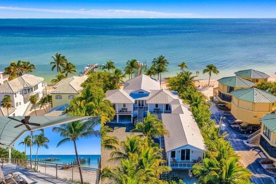 Dreams do come true! A rarely found pairing in the Keys: 100ft. of white sand BEACH with a deep water DOCK! Here it is your escape from it all, your private oasis, your endless open water views! Steps from the door your toes can be in the sand with a drink in your hand! Mosey down the 100 ft. pier dock and see what sea life glides by as you near the end 2 boat slips await, one with a lift. Soak up Restful & Relaxed moments inside this beautifully appointed home. From the warm hard woods floors, the open spaces inundated by blue water views, the amazing granite kitchen boasting a gas range(rare for Keys) you'll feel right at home in this flawless Keys estate.