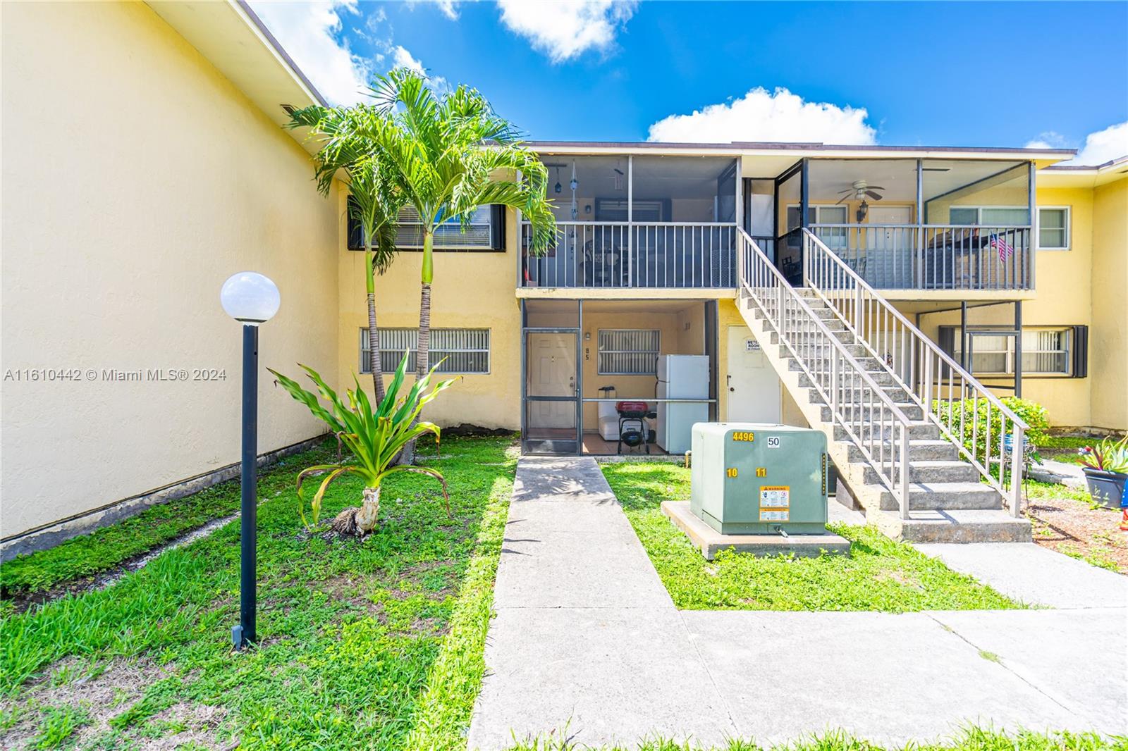 Located in the heart of West Kendall, this first floor 2 bedroom 2 bath condo is ready for its next owner! The unit features a nice screened porch where you can enjoy your morning coffee. Featuring one assigned parking, convenience of in-unit washer and dryer, and tons of natural light. Low HOA monthly dues include a community pool. Excellent opportunity for investors or owner occupants! Conveniently located in close proximity to major highways, schools, dining, shopping, and places of worship. Refrigerator and stove shown in photos are excluded from the sale.
