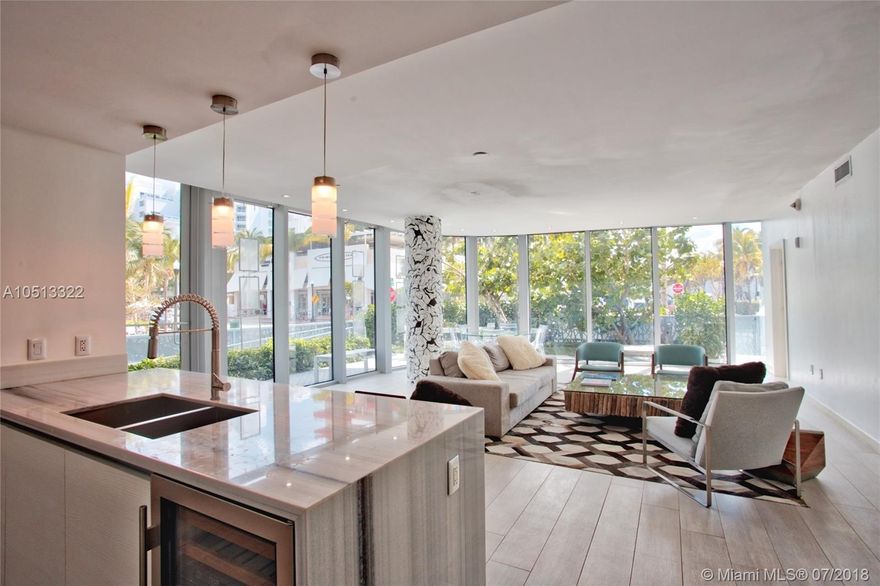 Spacious 2 beds/2.5 bath Condo with oversized garden and private patio area. Located on ground level with private garden. Corner residence with over 1,790 sq ft. located on on Ocean Dr & 1st street ; One Condominium, Walk to all the best restaurants and nightlife of South of Fifth. Amenities include an infinity-edge pool deck, state-of-the-art fitness center, an outdoor clubhouse, a zen park, exclusive Private Beach Club membership at the Bentley Beach, and 24-hour on-site concierge service