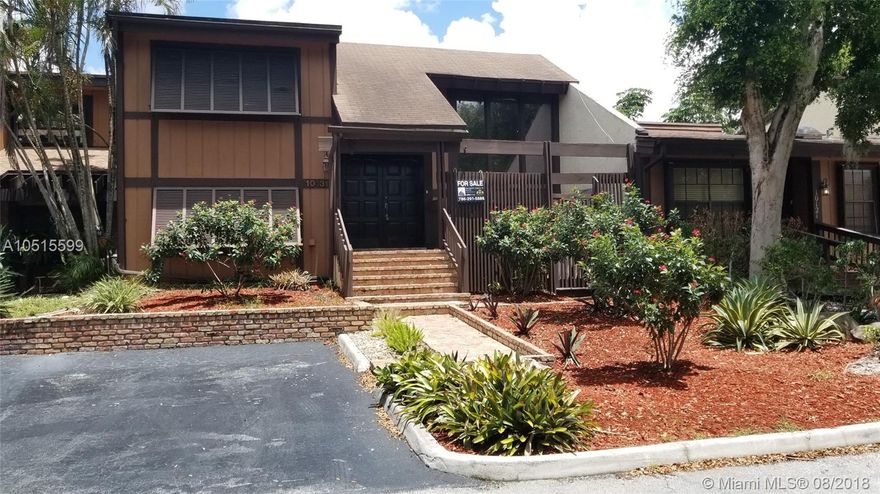 Rarely available 3 bed 2 bath with pool Cedarwoods gem!!  This cozy villa is located in the highly desirable neighborhood of Pembroke Lakes. Unit has one bedroom downstairs and the master and 3rd bedroom is upstairs.  Lowest HOA fee in Pembroke Pines. Just minutes from Pembroke Lakes Golf Course, Pembroke Lakes Mall, CB Smith Park, and Restaurants.  One look at this unit and the development and you will fall in love!!