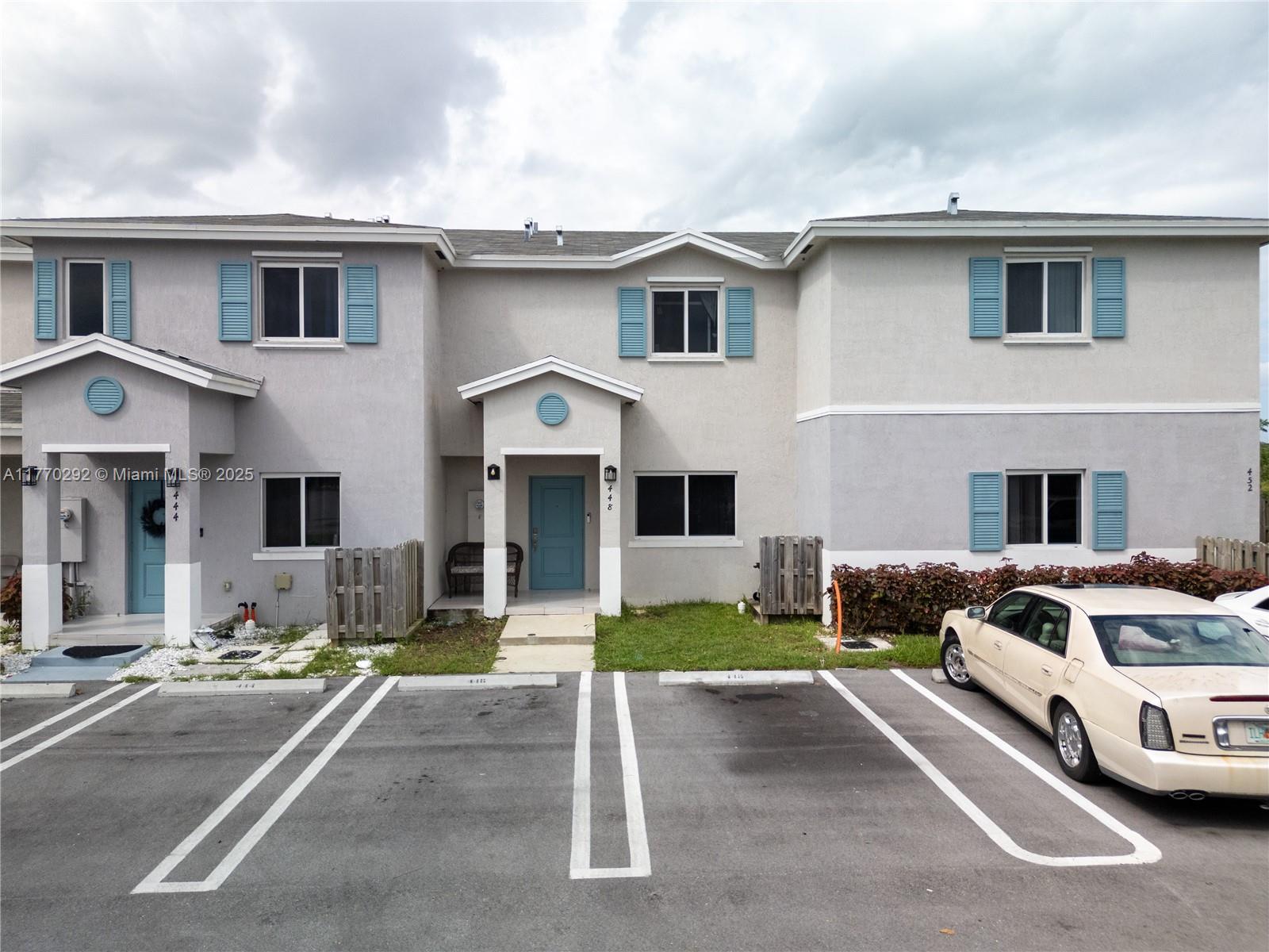 Welcome to this modern townhouse built in 2022, located in the heart of Florida City, FL. This spacious home features 3 bedrooms, 2.5 bathrooms, and contemporary finishes, making it perfect for families or first-time homeowners. The bright, open floor plan includes a sleek kitchen with stainless steel appliances and lots countertop space, flowing into the living and dining areas—ideal for entertaining. Upstairs, the master suite offers an en-suite bathroom and walk-in closet, alongside two additional bedrooms and a full bathroom. Enjoy your private backyard, and convenient access to schools, shopping, dining, and major highways. Don’t miss this opportunity to own a like-new home in a prime location!