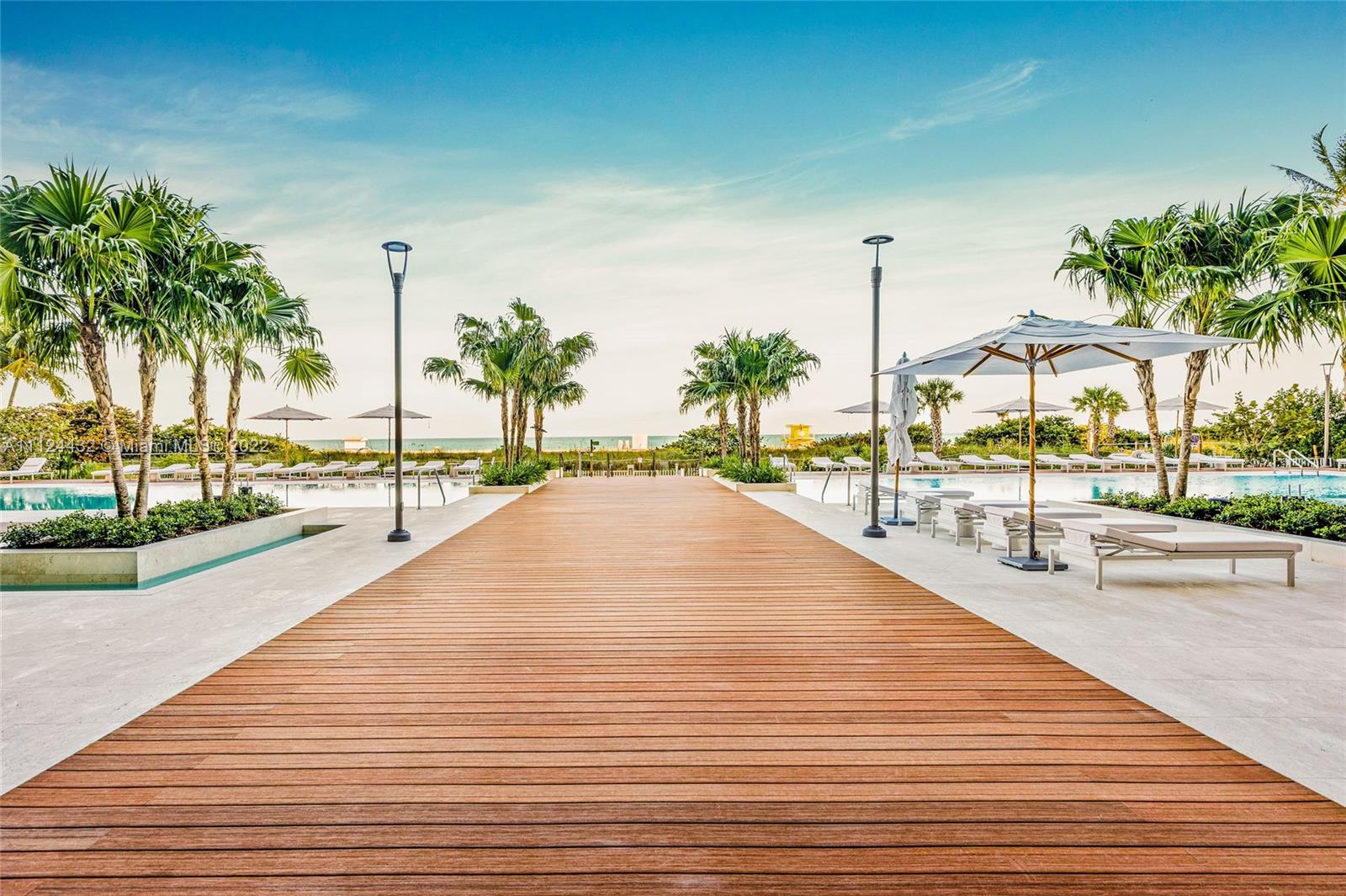57 OCEAN, Brand NEW listing! Located on Millionaire's Row, Miami's most beautiful and exclusive strip of beachfront, sits 57 Ocean. Experience the ultimate in luxury living, with this 2-bedroom, 2.5 bathroom residence, featuring floor-to-ceiling windows, 12 ft deep terraces, open floor plans, private elevators and foyer. The unit's intracoastal views offer the most stunning sunsets to inspire every day living. Top of the line Poliform kitchen and bathrooms. SubZero and Wolf appliances. Personalized service with just 71 units and amenities including an indoor & outdoor gym with My Equilibria and Technogym training equipment, Meditation Gardens, Chef kitchen, outdoor grill area and poolside bar and social lounge with stunning oceanfront views. Poolside and beach concession services.