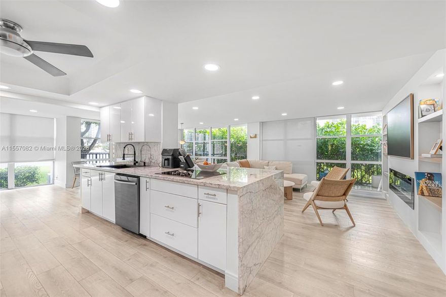 Indulge in coastal living at its finest with this meticulously renovated 2 bedroom, 2 bathroom condo perched along the captivating shores of Hallandale Beach. Bathed in natural light from floor-to-ceiling windows in every room, this residence boasts breathtaking views of the Hallandale Beach inter-coastal that serve as a picturesque backdrop to everyday life. Recently revitalized with high-end finishes and an interior design by Atelier Homes, every corner radiates luxury and sophistication. Motorized blackout shades ensure privacy and comfort, while the master suite is a sanctuary of its own with a custom dream walk-in closet and a modern tub in the spacious ensuite bathroom. Discover the epitome of coastal elegance in this stunning home. No Assessments & 700 Credit score for HOA Approval!