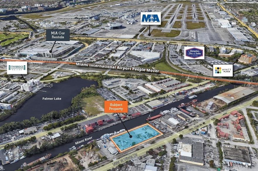3460–3464 NW North River Drive offers a unique opportunity to acquire approximately 112,750 SF of heavy industrial waterfront property in the heart of Miami’s urban core. Comprised of both folios combined, this ±2.4-acre assemblage is strategically positioned directly on the Miami River and features approximately ±440 linear feet of dockage with an existing ramp, making it ideal for marine industrial, logistics, shipping, manufacturing, distribution, or redevelopment users seeking direct water access.
Zoned IU-2 Industrial Districts – Heavy Manufacturing, the property allows for a wide range of intensive industrial uses rarely available this close to Downtown Miami. Utilities are already on site, and the property’s layout provides flexibility for owner-users, investors, or maritime operators looking to establish a presence along one of South Florida’s most active industrial waterways.
The property offers exceptional connectivity with immediate access to State Road 836, I-95, and other major transportation corridors. Conveniently located east of Miami International Airport and near the iconic Magic City Casino, the site is centrally located near Downtown Miami, the Health District, and the Port of Miami.
Industrial waterfront properties with heavy manufacturing zoning and substantial dockage are increasingly scarce in Miami.