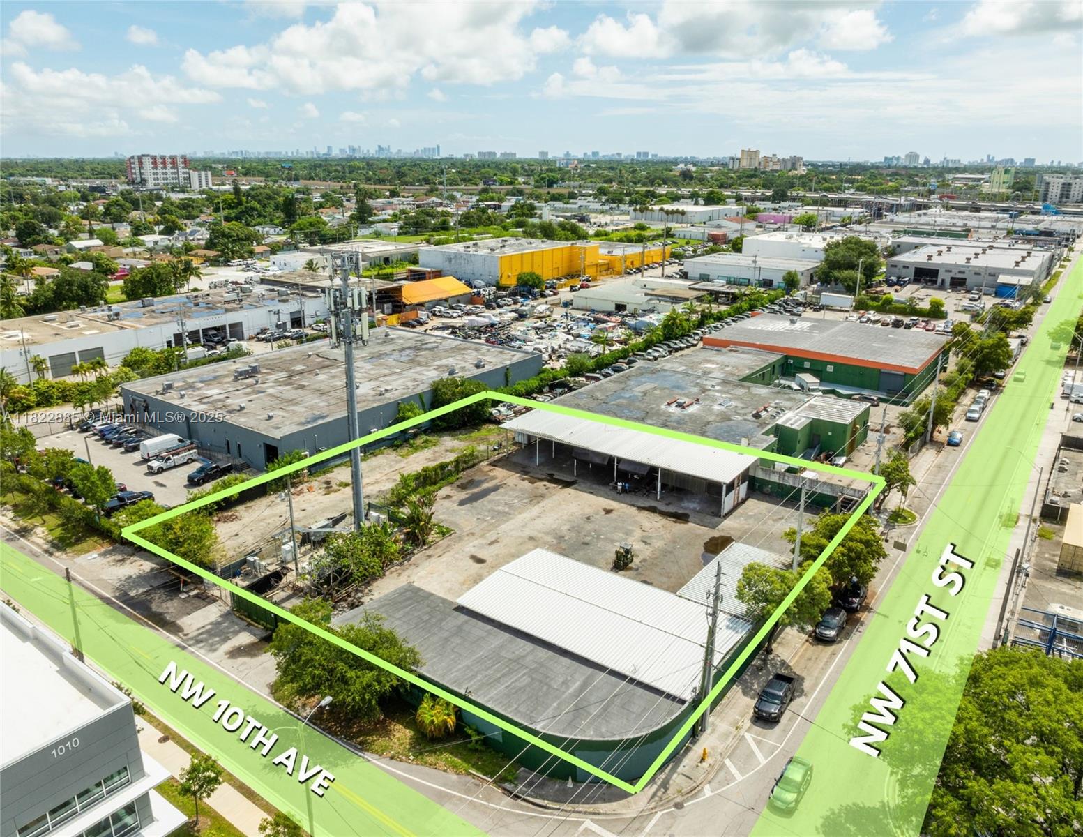 Unlock the potential of this strategically located industrial property in the heart of Miami’s industrial district. Situated on a fully paved 34,000 SF lot, this site features 2,763 SF of versatile office or warehouse space, along with an expansive 7,400 SF covered carport – perfect for loading, storage, or fleet operations.
The property is fully secured with a 10-foot concrete block perimeter wall, offering superior privacy and security for a wide range of industrial uses. Located just minutes from I-95 and less than 10 minutes to the Port of Miami, the site provides seamless access to major transportation corridors, ideal for logistics, distribution, manufacturing, or heavy equipment operations.