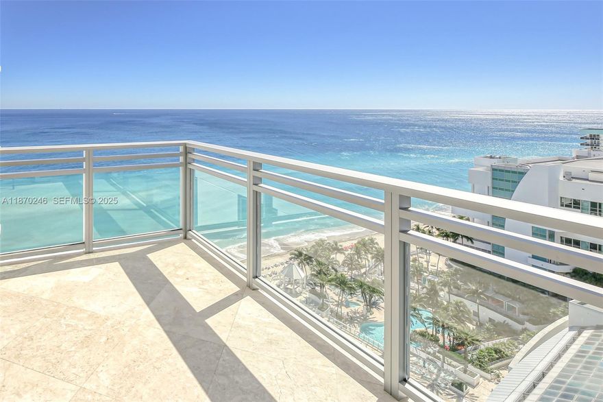 Breathtaking ocean and beachfront views from a high-floor residence at the prestigious Diplomat Oceanfront Residences. This expansive 2,300 sq. ft. condo boasts polished marble floors and sleek modern finishes. Features include remote-controlled blinds and blackouts, new LED lighting, private elevators, a gourmet kitchen, spacious walk-in closets, and two large balconies. Enjoy world-class amenities: concierge, 24/7 security, valet, surround-sound theater, entertainment lounge, fitness center, spa, saline heated pool with pool and beach concierge. Indulge in exceptional dining and services at the adjacent Diplomat Resort & Spa, featuring four renowned restaurants. Experience pure luxury and true resort-style living!