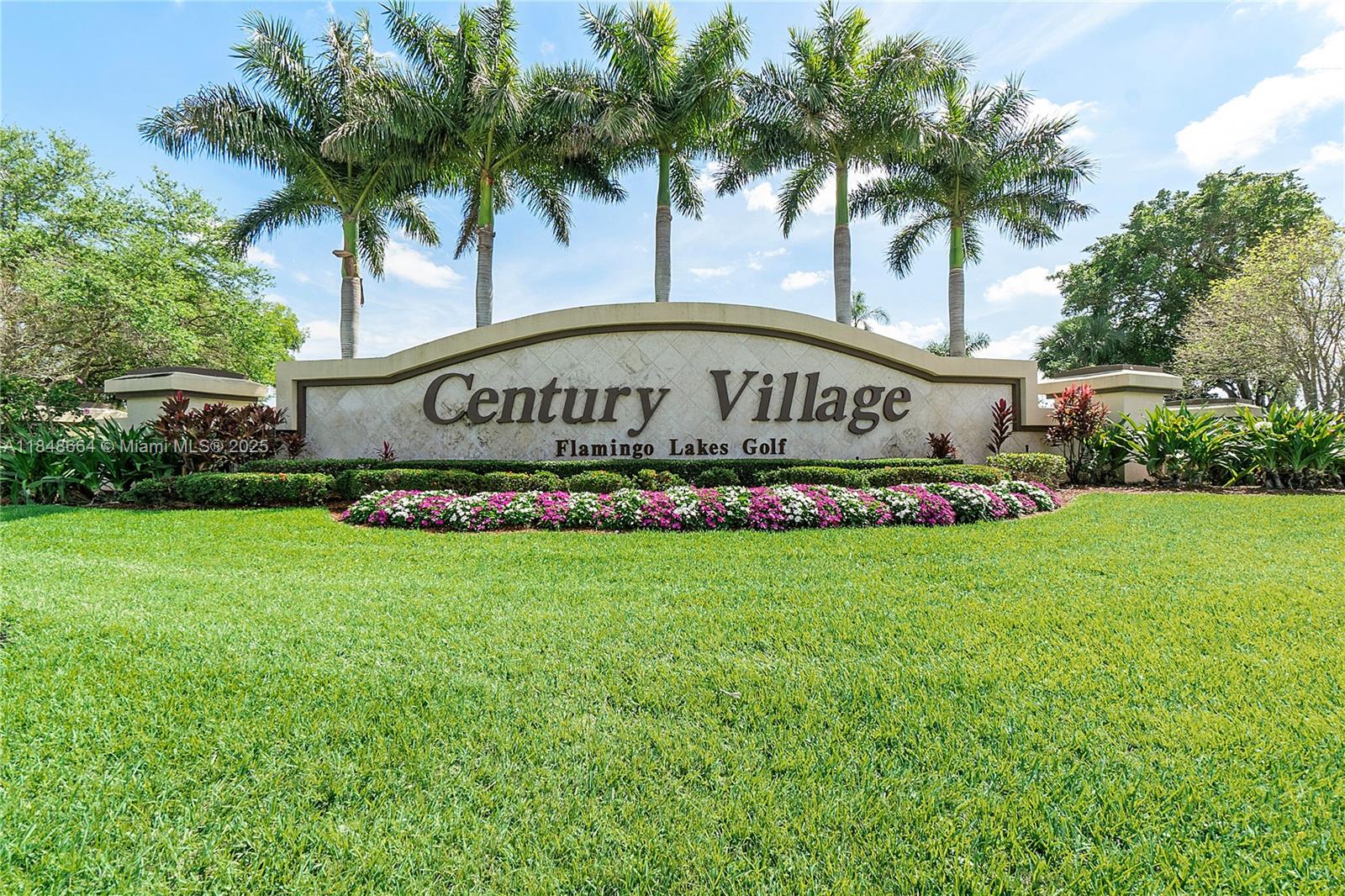 Welcome Home! Bright and spacious 2BD/2BA condo with renovated kitchen featuring wood cabinets, granite countertops, and stainless steel appliances. Tile flooring throughout. Washer and dryer in unit. Generously sized bedrooms with a walk-in closet in the primary suite. Enjoy beautiful pool views from the enclosed patio. Located in Century Village, a 55+ gated community with 24/7 security and resort-style amenities. Maintenance includes cable, internet, water, sewer, trash, exterior, roof, pool, and more. Community highlights: clubhouse, billiards, 27 pools, spa, sauna, pickleball, 17 tennis courts, courtesy bus, fitness paths, & golf course.