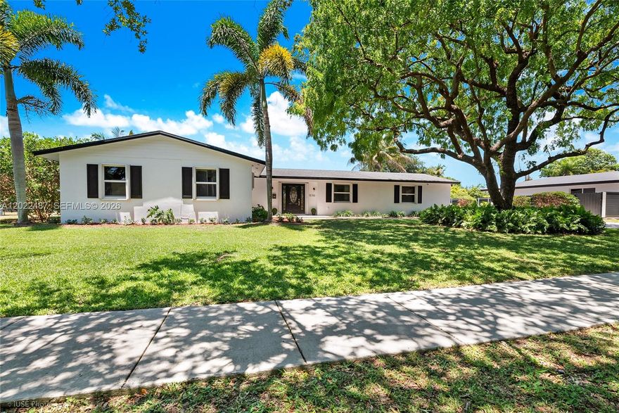Enjoy a tranquil oasis in Palmetto Bay with an enormous private fenced backyard awaiting a future dream pool deck with your special design taste. Plenty of open space for family gatherings and barbecues. This charming 4 bedroom, 2 bath.home is  equipped with wood cabinets in Kitchen &  marble counters and stainless steel appliances. Additional moveable island piece for storage for more functional design. Oversized driveway for boat,Rv, and other needs like extra guest parking. Minutes from top rated schools, shopping, Coral Reef park. Well maintained home by owners who enjoyed this charm private family style retreat.