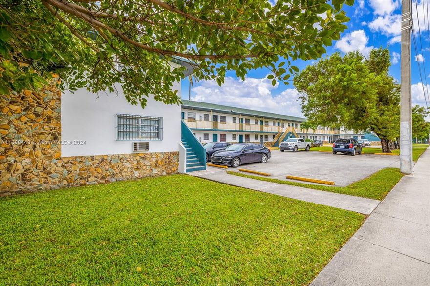 Extraordinary investment opportunity in the heart of Allapattah along the 17 AV retail corridor, boasting an exceptional 1970s CBS construction that is hurricane proof. The site This 34-unit apartment bldg, situated on 34,318 SF lot zoned T6-8-O w/parking space is prime for developers. This high density zoning of 150 du/acre, fantastic frontage of three streets allows for great circulation of ingress/egress, it is further enhanced with SB120/Live Local, height is limited only by FAA, density could be potentially over 300 units. In other words, the only density or height limitation on this property will be based on how efficiently you handle parking within the building envelope. Each apartment features a well- designed floor plan with 1 bedroom & 1 bath, providing consistency & ease of mgmt