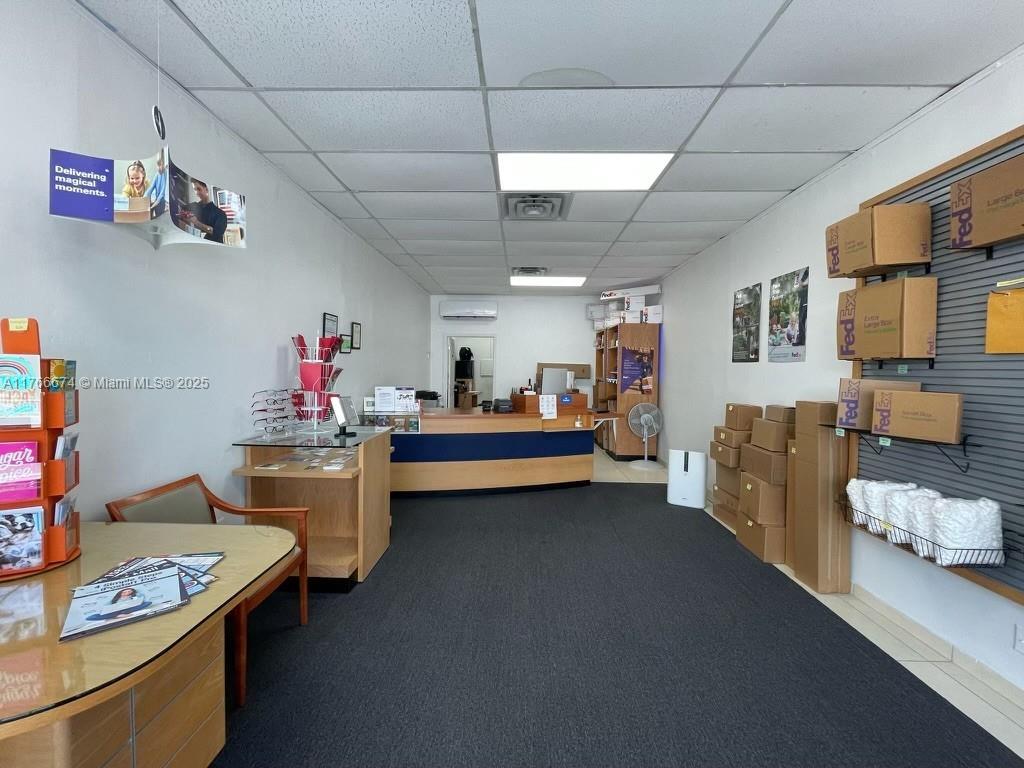 600-sqft space currently furnished with desks, chairs and other office materials. Turn-key ready space available for quick turnover of business. Space located on the busy main street of NE 125th Street, filled with heavy foot traffic. Has its own private bathroom and convenient public parking space with over 60 parking spots available directly behind the building. Call listing agent with any questions you may have.