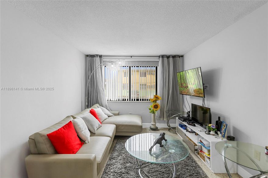 PERFECT FOR INVESTORS! Low HOA and comes with amazing tenants! Tenant occupied until July 2026.  Spacious 2/1 unit with updated bathroom.  Building is fully gated with fob and key access.  Unit is conveniently located near the building's laundry facilities.  Close to the highway, Brickell, Coral Gables, Coconut Grove, and famous Calle 8 for iconic restaurants.