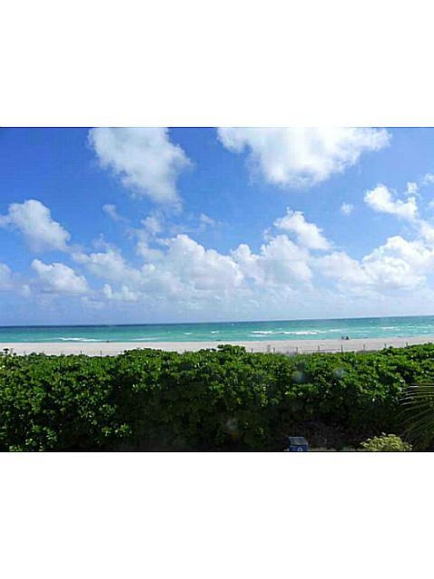 Direct Ocean Building, Millionaire's Row! Beautiful one bedroom & two full bathroom apartment located on the 8th floor with amazing view from the balcony. Building has full amenities: Large Fitness Gym, Sauna, Hair Salon, Restaurant, Large Pool with towel  service and direct access to the beach, 24 hrs security and valet parking. All Furniture included in sale.