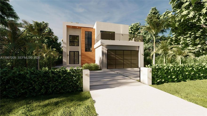 Tucked within the lush, tree-lined enclave of Schenley Park, this exceptional new construction home is meticulously crafted with a focus on quality, durability, and refined modern design. Ideally located just minutes from Coral Gables, enjoy its dining, shopping, and lifestyle—without the added tax burden or restrictive zoning.
Spanning 3,217 SF, this 5BR/6BA residence features a light-filled open layout anchored by a spectacular kitchen and wine cellar. Living areas flow to a covered patio and landscaped yard with pool—ideal for indoor-outdoor living.
Upstairs, all bedrooms offer en-suite baths and walk-in closets. The primary features floor-to-ceiling windows, balcony, walk-in closet, and a bath with dual vanities, soaking tub, and shower.