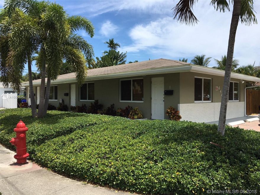 LOVELY, 2 BEDROOMS, 2 BATH APT. IN A TRIPLEX WITH A LARGE PRIVATE BACKYARD (FEELING LIKE LIVING IN A HOUSE) IN THE BEST AREA OF FORT LAUDERDALE: VICTORIA PARK. CLOSE TO THE BEAUTIFUL HOLIDAY PARK, AND MINUTES TO GALERIA MALL, LAS OLAS, AND THE BEACH. The property has a shared laundry room and plenty of parking space. Tenant Approval with Income Verification and Credit Score Criteria