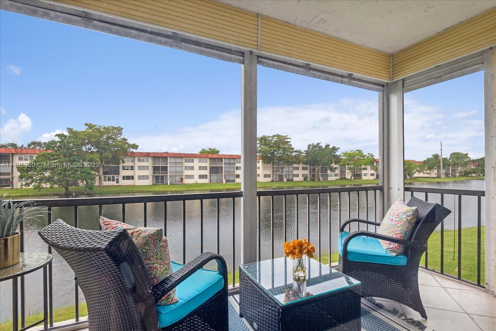 Desirable water view condo, 2beds/2baths, offered fully furnished just for you. Located within Hollybrook where the golf is FREE. Stepping into this beautiful home will please you every time you do. South exposure and convertible concept which could be closed off anytime, brings in so much natural light for your enjoyment. Also attractive newer kitchen, chic porcelain tile throughout, elegant furniture, electric shades, some accordion shutters and other appreciable features which contribute largely to this refined home. Rec lease paid. Hollybrook, 55+Community features 2 Golf courses - PGA & Par 3, tennis courts, & much more. ***ALL OFFERS MUST BE RECEIVED BY 12PM ON JUNE 28TH 2023***. Buyer must include attached FIRPTA Exemption along with buyer’s qualifications both duly signed.
