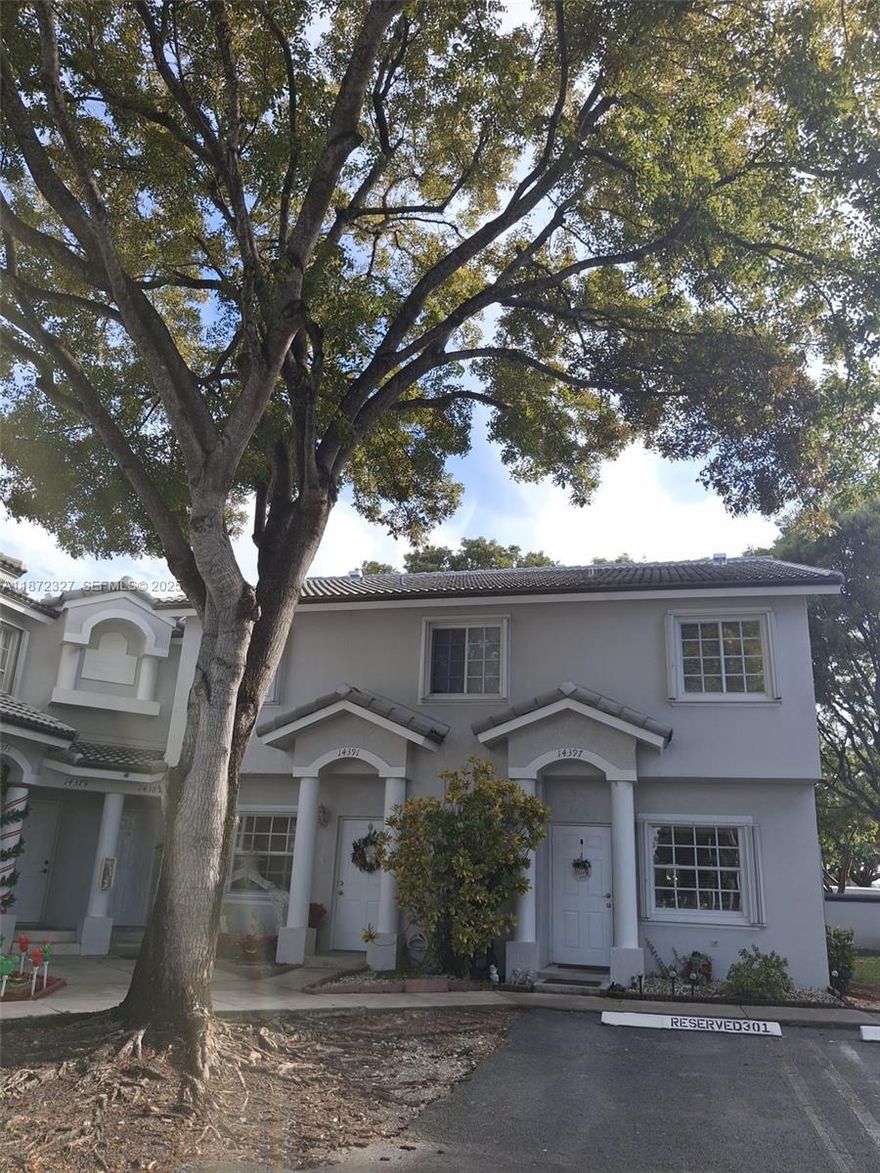 ONLY 2 MONTHS MOVE IN COST, FIRST AND SECURITY DEPOSIT. Welcome to Bonita Villas, a gated community. This is the largest 3 bedroom unit model available ! Bright and spacious 3/2.5 with Washer and Dryer inside the unit at a great price. One assigned parking right in front of unit plus 2 decals for additional cars. Ample size backyard patio with both sunny and shaded areas for entertaining. Owner just installed a new canopy. Renovated bathrooms. Both unit and building freshly painted. New roof. No pets.