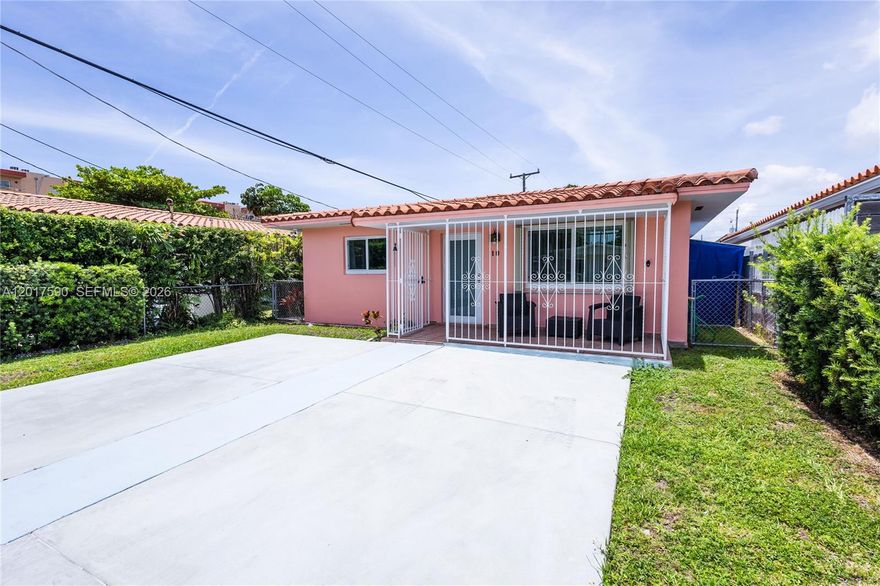 Welcome to this beautifully maintained 3-bedroom, 2-bathroom home located in the heart of Miami. This property is in pristine condition and features classic terrazzo flooring throughout, adding timeless character and easy maintenance. Enjoy peace of mind with impact windows and doors throughout the home. 

The home offers a functional layout with spacious living areas, a dedicated laundry and utility room, and a paved driveway for convenient parking. Ideally situated near major highways, Miami International Airport, Coral Gables, shopping, dining, and schools, this property is perfect for homeowners or investors looking for a move-in-ready home in a central Miami location.