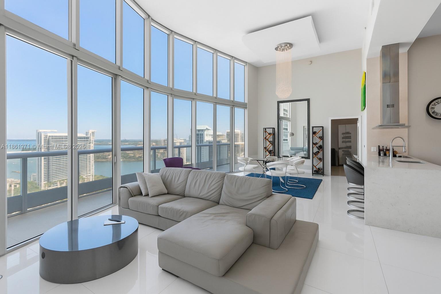 Luxurious and light-filled 2BD/2BA high-rise condo on the 41st floor of Icon Brickell with extended ceilings, Fully furnished and open balcony offering stunning views from every room. The split floor plan features a modern kitchen with stone countertops and top-of-the-line appliances. Enjoy world-class amenities: 24/7 concierge, valet, spa by W Miami, state-of-the-art fitness center, Olympic-size pool with cabanas, oversized Jacuzzi, game/theater room, plus on-site dining at Cipriani and Cantina La Veinte. Available Oct 1, 2025. No pets.