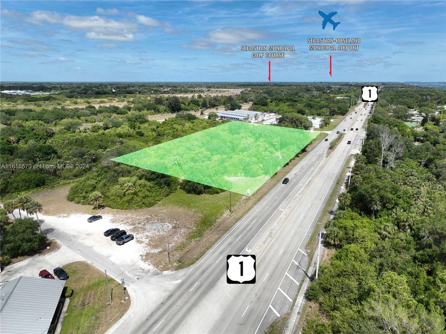 Three Commercial vacant lots adjoin one another to form an 80,075-square-foot lot, directly on US1. The lot is located on US Highway 1 and 109th St, on the west side of the road, near Mel Fisher's Treasure Museum and Captain Harim's Resort in Sebastian, FL.