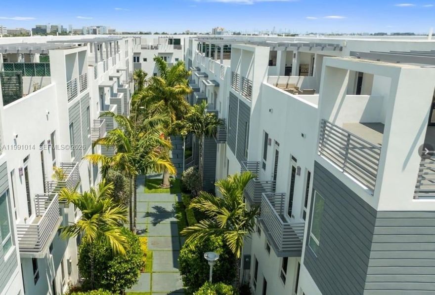 Exceptional Townhouse 4-bedroom + 3.5-bath residence nestled in the boutique, gated courtyard community of Contempo in Doral. Built recently and designed for modern living, this three-level townhome offers approximately 2,335 sqft of refined living area. Stainless steel appliances, 2 Car Garage and a roof top terrace with outdoor kitchen perfect for entertaining, and near Doral Central park, City Place , and Miami International Airport .