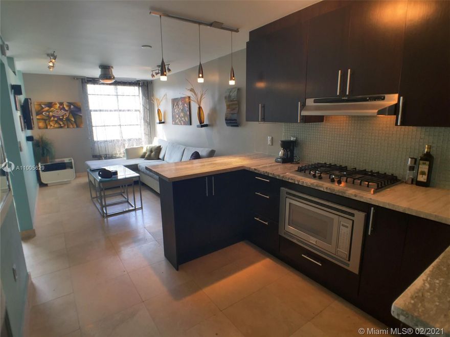Fully furnished junior 1 bedroom unit in the heart of South Beach! This unit has a custom kitchen with gas cooktop, dishwasher, and built-in oven/microwave. Once in the sleeping area, custom closets to maximize storage and updated bathroom with modern finishes. The building offers secured entry and laundry facilities and is only steps away from the beach, world-class shopping and dining! Condo allows 30-day minimum rentals. Owners allowed to have pet(s) with a combined weight of 25lbs.