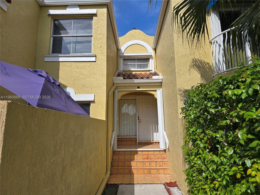 Welcome to your new home! Charming 2-bed, 2.5-bath townhouse is nestled in a peaceful, well-kept community close to everything you need. Enjoy a bright, open living space with ceramic floors throughout. The modern kitchen features granite countertops, stainless steel appliances, and plenty of cabinet space. Upstairs, both bedrooms are spacious, with the primary offering a balcony. Convenient in-unit washer/dryer and a half-bath on the main floor. The community offers great amenities: a pool, clubhouse, lakeview Jacuzzi, bike path, and racquetball courts. Includes 1 assigned parking plus guest parking. Excellent location near to shops, schools, restaurants, and more— with easy access to highways, the airport, Downtown, beaches, and parks. Move-in ready and waiting for you— don’t miss out!