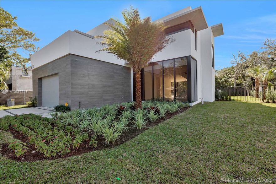 Brand new modern construction brought to you by the Calta Group on a quiet street. Just built and ready to occupy. 2 bedrooms on the first floor and 3 bedrooms on the 2nd floor. Custom kitchen with gas Wolf & Subzero appliances, wine cooler and quartz countertops with plenty of storage and pantry space. Over-sized custom sliding doors that stack into the wall. Master bedroom has his & hers closets. All bedrooms have their own bathroom with custom closets already built out. 2-car garage and laundry room. Walking distance to Dante Fascell Park and Sunset Place.