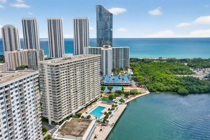 Beautifully remodeled condo located in prime location in Sunny Isles Beach, enjoy breathtaking ocean and canal views from your oversized balcony. This unit features 1 bed/2 full size baths, 18'x18' ceramic tile flooring throughout, 2023 AC; the kitchen has granite countertops, modern cabinets, ss appliances, new electrical panel, LED lighting, both bathrooms have been completely updated with permits, all new closet doors and plenty of storage space. Arlen house offers 5 Star Amenities including 24-hour security, doorman, valet service, new fitness center, resort-style pool, an on-site restaurant overlooking the bay, beauty salon and more. Just minutes from the beach and located in a top-rated school district. Ideal for year-round living or a vacation retreat in Sunny Isles Beach.