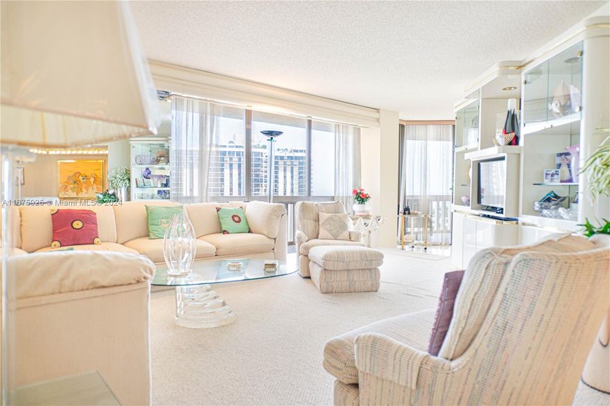Step into this stunning and spacious 2-bedroom, 2-bathroom apartment, where modern updates meet breathtaking views. The updated kitchen and in-unit washer/dryer add convenience, while the expansive balcony offers sweeping vistas of the ocean and the intracoastal. This exclusive building boasts 24-hour security, concierge services, and 5-star amenities that rival any luxury resort. Plus, you're just minutes away from Aventura Mall,  world-class shopping, places of worship, and endless entertainment. Don’t miss out on this incredible opportunity!
