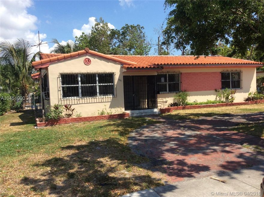 Centrally located, this well built home features 3 bedrooms and 2 bathroom with lots of room to grow.  Super sized property with 7,500 square feet in Miami Shores near US Hwy 1 and I-95,  Great investment property or starter home with lots of potential. Concrete block construction, property is completely fenced with mature fruit trees.   Nearby to Barry University, shopping, public transportation in the beauty of Miami Shores Village. 
 The Seller must comply with HUD guidelines 23 CFR 206.125.