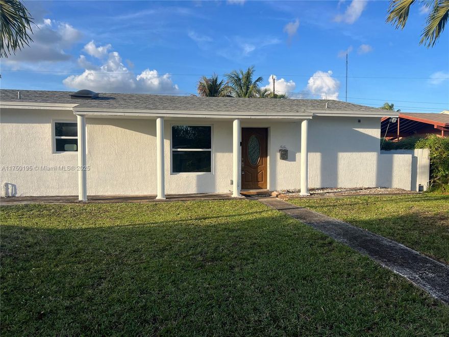 BEAUTIFUL NEWLY RENOVATED SINGLE FAMILY HOME IN MIAMI GARDENS.   ALL NEW PLUMBING, ELECTRICAL, HOT WATER HEATER AND AC UNIT.  3 BEDS/2 BATHS WITH LARGE DEN FOR ENTERTAINING.  OUTSIDE FEATURES A BEAUTIFUL INGOUND POOL.  OWNER VERY MOTIVATED!