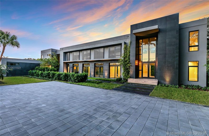 Stunning, custom home on one of the best streets in Pinecrest. This Modern Home has everything to please the most discerning buyer. Featuring 7 bedrooms, 7.5 bathrooms, upstairs lounge area and an upstairs room that can be used as an office or gym; formal dining and living rooms, utility room, and elevator. The open floor plan offers Mia Cucina gourmet kitchen with Wolf and Subzero appliances and black natural stone countertops with full backsplash. Standing on almost an acre lot, the homeowner lucky to call this amazing property home will enjoy lush landscaping, amazing terrace with summer kitchen and a gorgeous swimming pool with infinity spa. Check out our 3D Virtual Tour and Video on the links provided.