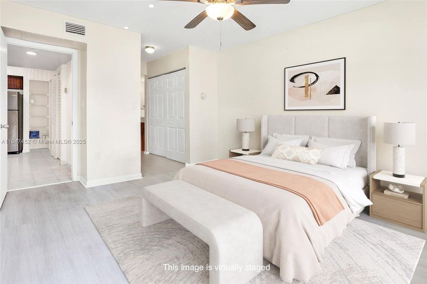Light-filled 2BD/2BA ground-floor condo in desirable Cutler Bay!  This well-maintained unit features a rare private entrance, open layout, stainless steel appliances, granite countertops, tile & wood laminate floors, private patio, and spacious closets.  Enjoy the natural light throughout and a private 10 sq. ft. storage space, perfect for bikes, tools, gear, or hobbies.  Assigned parking space is shaded by a mature tree.  Gated community with 24/7 security, lakeside pool, clubhouse, gym, sauna, hot tub & walking path.  Minutes to Blackpoint Marina, top schools, parks, dining & shops.  Don’t miss this unique and versatile home!