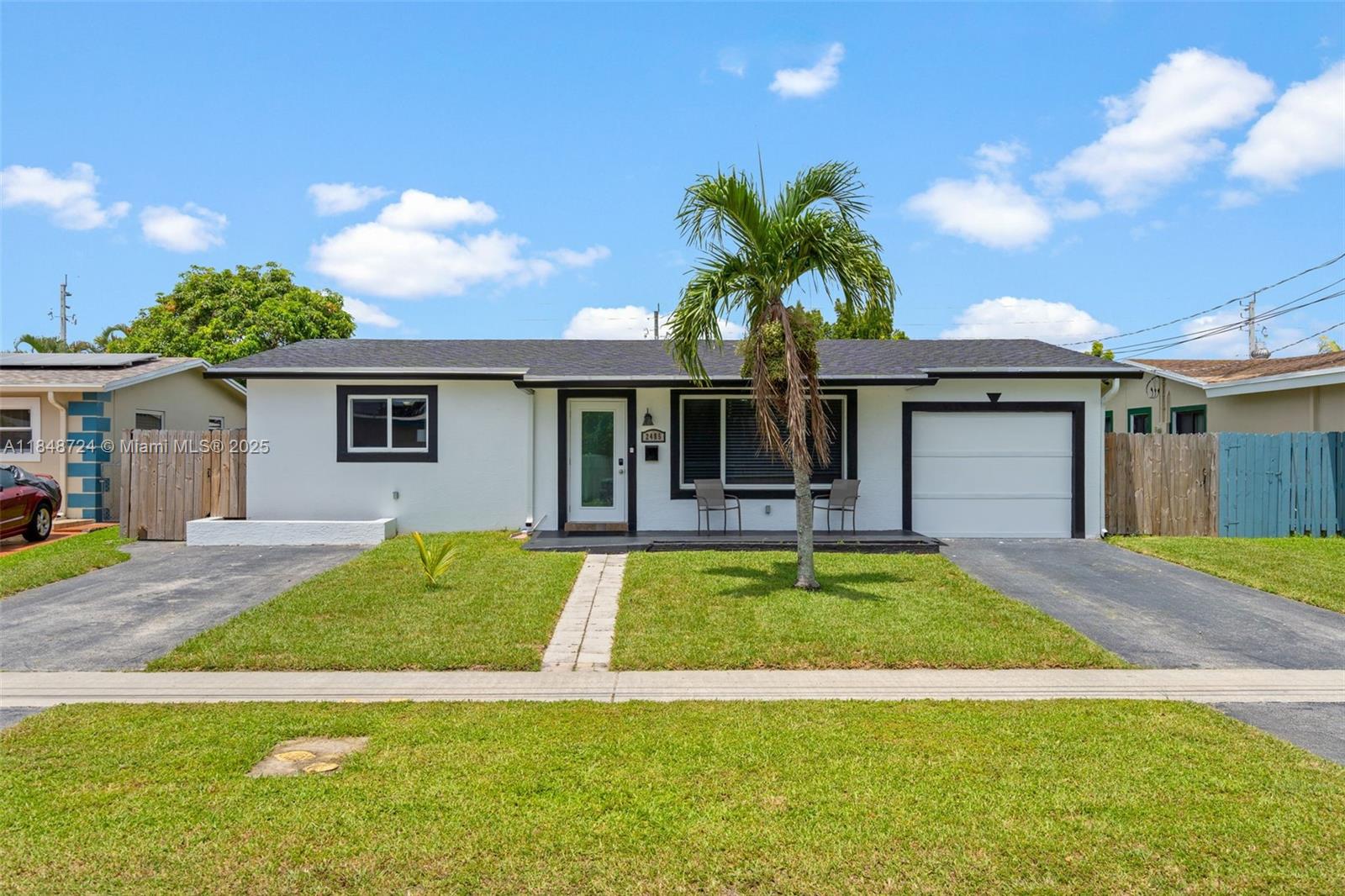 Beautiful updated Single Family Home in Sunrise Fl -Perfect for a first time Home Buyer - New roof 2025, Impact windows and doors, Updated Kitchen, new vinyl floors, shed for storage, new SOD in front, big lot for a pool or any other outdoor activities, great neighborhood for raising a family. Ac is new, new LG and Samsung appliances. Centrally Located to everything. 5 minutes to every grocery store, and 15 minutes to all highways.
3/1 1330 sqft. Can add second bathroom, for under 15,000 (quote in hand), back room can also be converted to a room making this a 4/2 after adding a bathroom.
