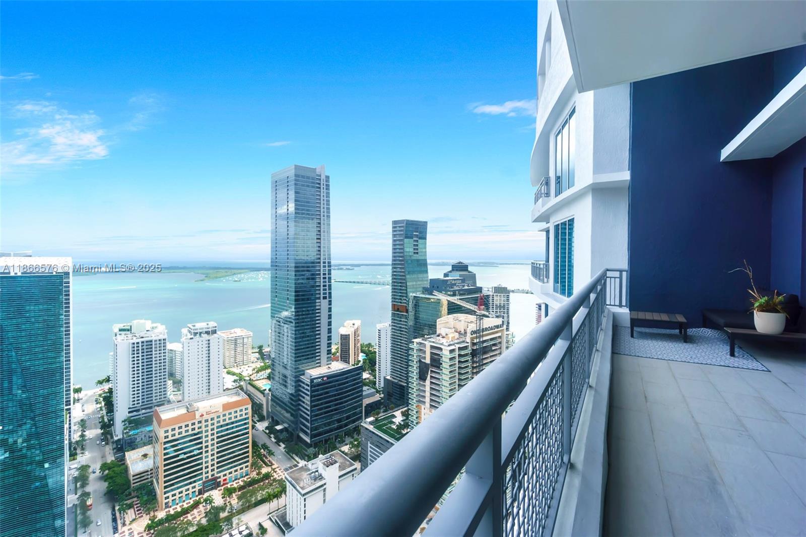 Renovated Furnished oversized 2-bedroom loft with 3 full bathrooms at Infinity at Brickell. This 48th floor unit overlooks the city and Biscayne Bay with an extra-large patio downstairs and an additional patio upstairs. Unit has had numerous upgrades including new glass throughout, new bathrooms, new blinds, freshly painted, new nest system, new TV, new patio furniture, new hardware and more. Infinity offers top tier amenities including a pool, BBQs, gym, spa, roof jacuzzi, party room, locker rooms with a coffee shop and Japanese restaurant on site. Unit comes with 1 parking space. Can be rented for less than 1 year.