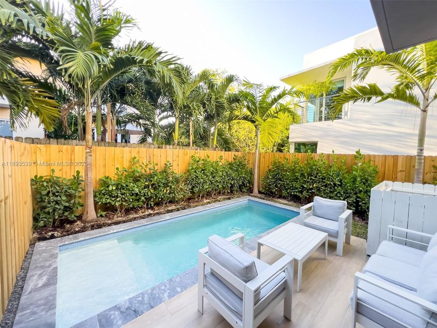 Welcome to your new home in one of Miami's oldest and trendiest neighborhoods! New construction in 2022, this Coconut Grove property features a spacious floor plan across 2 floors. 1 bedroom is located on the first floor, while the other 3 are on the second floor. All bedrooms have en suite bathrooms. A huge master bedroom with private balcony. The home features large windows allowing natural light to flood the home. There is a pool in the yard and the home is delivered fully furnished.