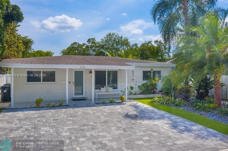 A beautifully updated single-family home located in the highly sought-after Tarpon River neighborhood. This inviting 3-bedroom residence features a renovated kitchen with granite countertops, stainless steel appliances, and an open-concept layout perfect for entertaining. Enjoy the upgraded bathroom, sun-drenched office/sunroom, separate laundry room with new appliances for convenience.
Step outside to a lush, private backyard with a sparkling pool – the perfect place to relax and unwind. Pool service and landscaping are included in the rent. Please note: the pool is shared with a separate tenant residing in a detached rear cottage.
Features: Impact windows Prime location: walk to Las Olas, Water Taxi, breweries & dining
Zoned for Broward County schools