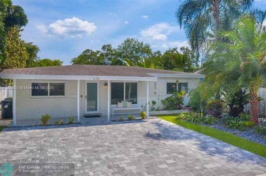 A beautifully updated single-family home located in the highly sought-after Tarpon River neighborhood. This inviting 3-bedroom residence features a renovated kitchen with granite countertops, stainless steel appliances, and an open-concept layout perfect for entertaining. Enjoy the upgraded bathroom, sun-drenched office/sunroom, separate laundry room with new appliances for convenience.  

Step outside to a lush, private backyard with a sparkling pool – the perfect place to relax and unwind. Pool service and landscaping are included in the rent. Please note: the pool is shared with a separate tenant residing in a detached rear cottage.
Features: Impact windows Prime location: walk to Las Olas, Water Taxi, breweries & dining
Zoned for Broward County schools