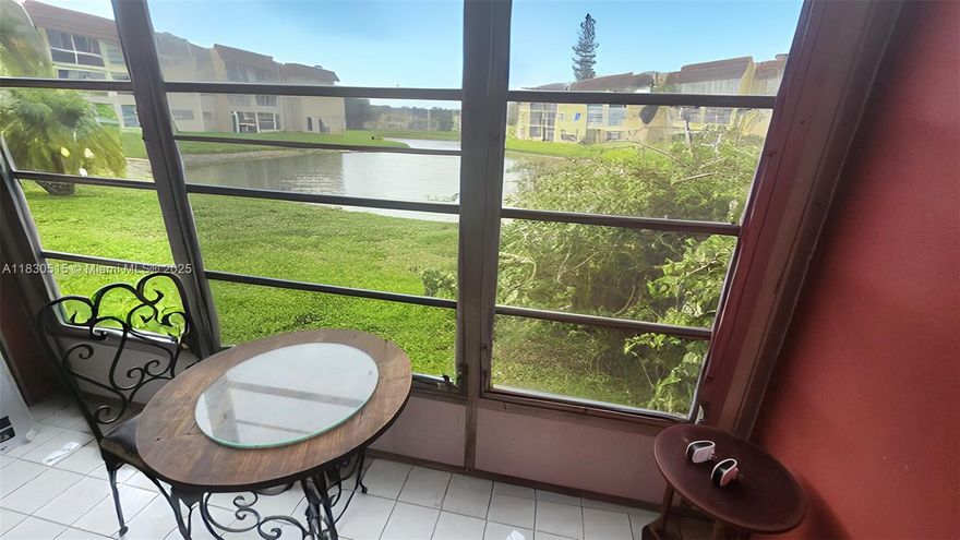 Lovely 1-bedroom, 1-bath condo with peaceful waterview in the sought-after 55+ Sunrise Lakes community. This bright and clean unit offers a spacious living area, a well-equipped kitchen, and a large bedroom with ample closet space. Enjoy morning coffee or evening breezes on your private screened patio overlooking the lake. The community offers pools, clubhouse, fitness center, tennis, shuttle service, and social activities. Conveniently located near shopping, dining, and medical centers. Perfect for year-round living or a relaxing seasonal retreat!