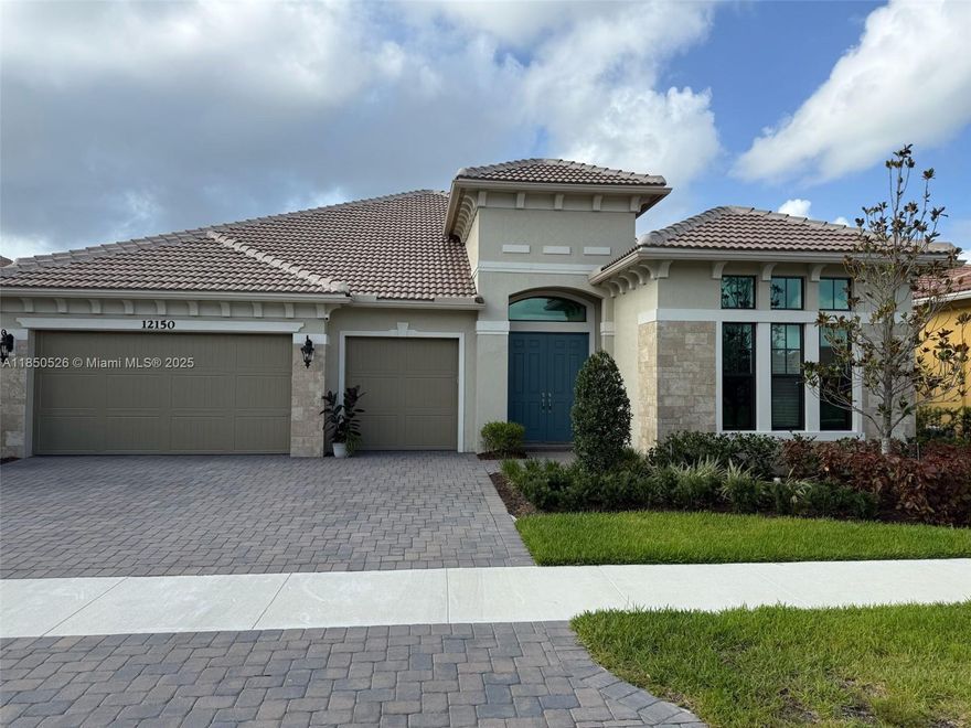 Live in modern luxury in this 2024-built 3 bed 3 bath plus office home with over 3500 sq ft in a premier 55+ resort-style community (one resident must be 55+, no full-time residents under 19). Features include open floor plan, high tray ceilings, recessed lighting, light ceramic tile flooring, gourmet kitchen with double oven, oversized windows, and a 2-car garage. Spacious primary suite with double shower and large walk-in closet. Office/flex space ideal for remote work. HOA covers front and back lawn care. Community offers clubhouse, lap and leisure pools, full gym, yoga studio, café, tennis, pickleball, and walking trails. Furnished or unfurnished options. One owner is a licensed real estate agent. All info to be verified.