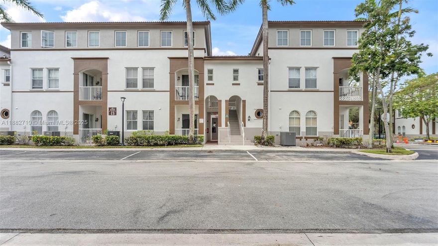 Spacious 3-bedroom, 2-bath condo on the 1st floor of the highly sought-after Courtyards at Nautica, a gated community in Miramar. With over 1,340 sq ft of living space, this home boasts a bright open layout, vinyl flooring throughout, and a functional modern kitchen with ample cabinet and pantry storage. The primary suite offers two closets and a generous private bath. Enjoy two private balconies, ideal for relaxing or entertaining. Assigned parking included, plus access to resort-style amenities such as a pool, clubhouse, fitness center, and playground. The community is fully gated with security patrol for peace of mind. Conveniently located near I-75, shopping, dining, and top-rated schools. Available for annual lease, unfurnished, and move-in ready!