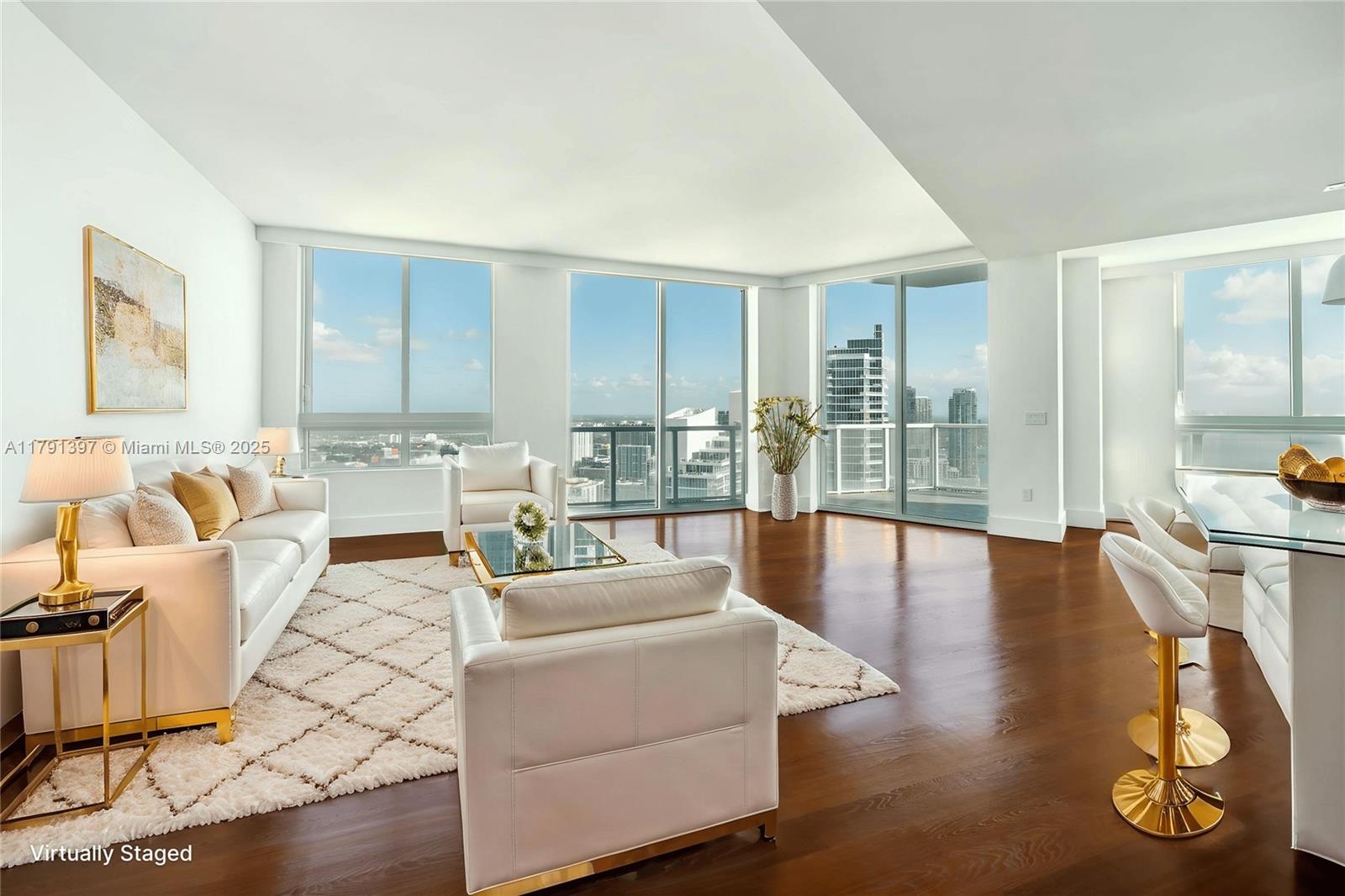 Quantum–the most loved building at Margaret! 3 bdrm, 1884sqft penthouse w/ocean views from kitchen & living room, & 221 sqft of balcony w/ ocean view terrace! Valuable, rare & exotic, newly treated wenge wood floors. 1 of 4 PH units in North Tower, guarantees exclusivity & privacy. Park on 2nd & 3rd floors.Front door to Margaret Pace—Miami’s only tourist-free, large, oceanfront park of all Brickell, Downtown & Midtown! Skip traffic gridlocks of Downtown & Brickell & live in Miami’s best food delivery zone—near hotspots like Wynwood, Design District, Miami Beach, Brickell, Downtown, & even Coral Gables & Coconut Grove. Unmatched convenience w/ 15 restaurants, 6 beauty salons, 3 supermarkets, UPS, Metromover, pharmacy, gym, banks, & more—ALL in 3 blocks! This place is, Miami at its BEST!!!