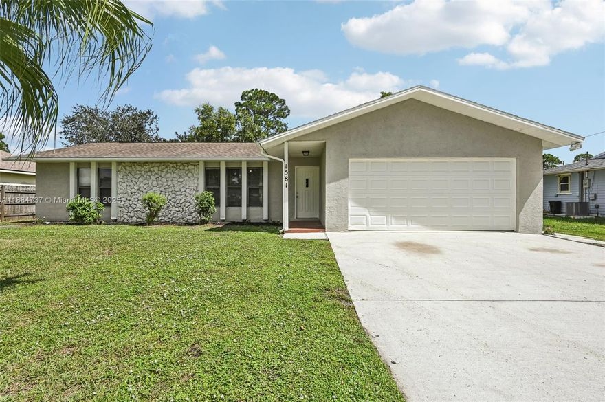 Spacious 3-bedroom, 2-bath home located in a quiet Port Saint Lucie neighborhood. Inside you’ll find an open living and dining area filled with natural light, a practical kitchen with plenty of cabinet space, and comfortable bedrooms including a primary suite with its own bath. The backyard offers ample room for outdoor activities, gardening, or entertaining. Conveniently situated near shopping, dining, schools, and major roadways, this home is a wonderful opportunity to enjoy the Port Saint Lucie lifestyle.